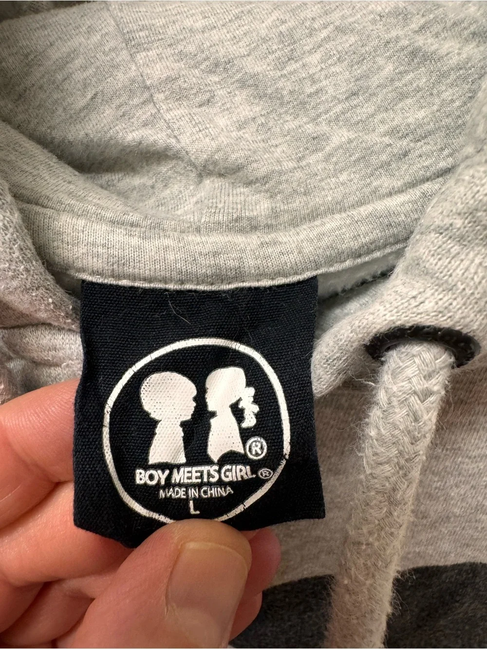 Boy Meets Girl grey hoodie